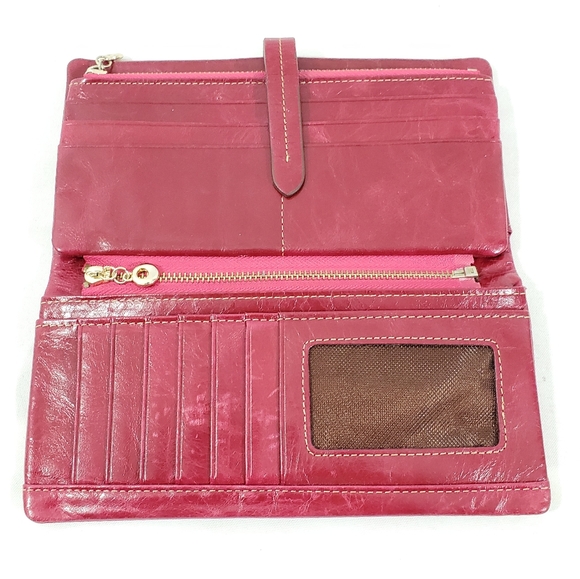 Woman's Veevan Leather Wallet Red Bifold 2 Part - Picture 4 of 11